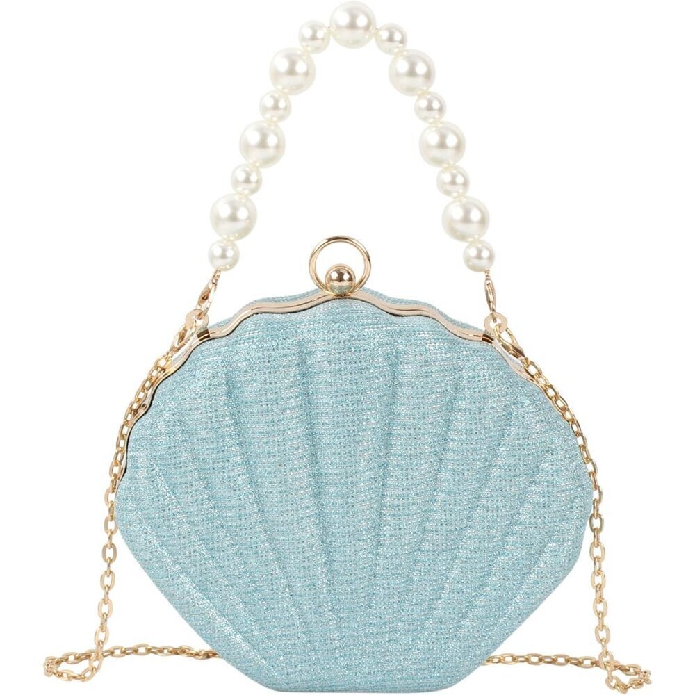 Women Seashell Evening Bag Acrylic Clutch Crossbody Shoulder Purse